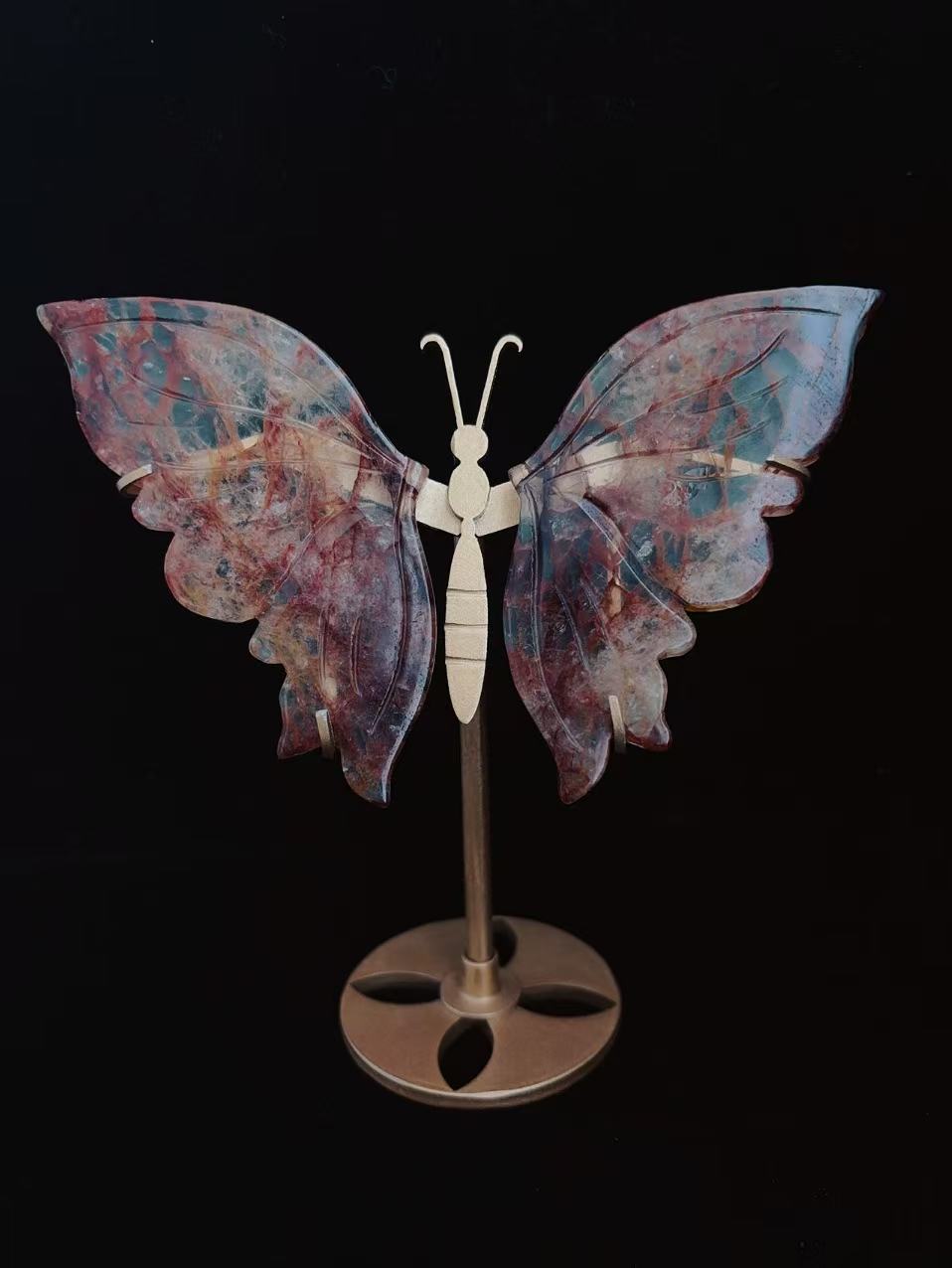 Hematoid Quartz Butterfly Carving | Cymothoe